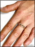 14K Gold Chain Link Design Band at Rubini Jewelers