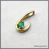 14Kt Free form Emerald Pendant at Rubini Jewelers