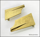 Brass Rowing Hatchet Blade Belt Buckle by Rubini Jewelers