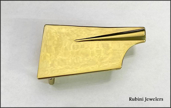 Brass Rowing Hatchet Blade Belt Buckle by Rubini Jewelers