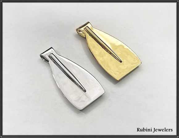 Extra Large Rowing Blade Money Clip by Rubini Jewelers