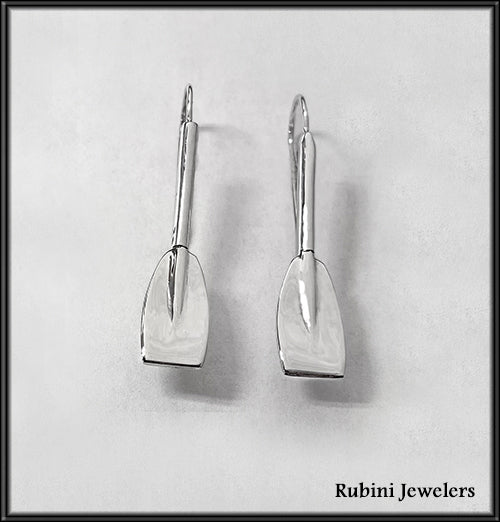 Half Tulip Oar Wire Earrings by Rubini Jewelers.