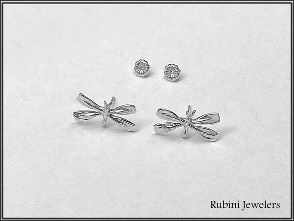 Rowing Blades Butterfly Post Earrings by Rubini Jewelers