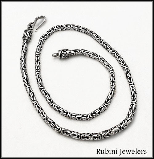 Sterling Silver Byzantine Necklace at Rubini Jewelers