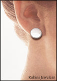 Polished Button Post Earrings at Rubini Jewelers