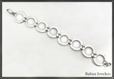 Silver Open Circles Linked Bracelet at Rubini Jewelers